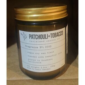 Leoben Co Patchouli  & Tobacco Vegan Soy Blend Candle, 6.5 Oz Rare Fast Ship